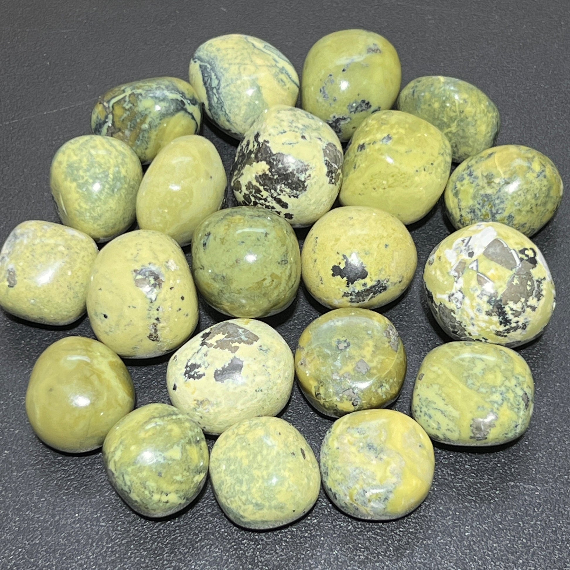 Green Serpentine Tumbled Stones (By The Piece or Pound) Bulk Wholesale Lot Polished Gemstones Supply