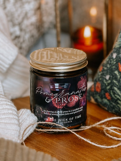 Fruity Spicy Pomegranates and Prose Scented Candle