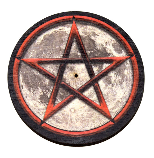 Mystical Pentagram Moon Full Color Stick Incense Burner