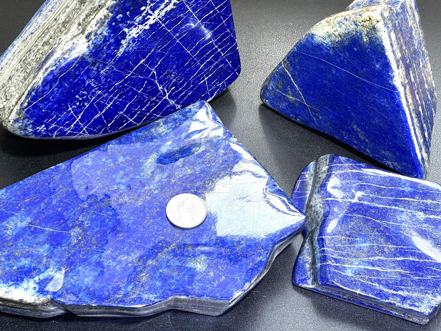 Large Blue Lapis Lazuli Freeform Polished Slab Boulders Carvings Wholesale