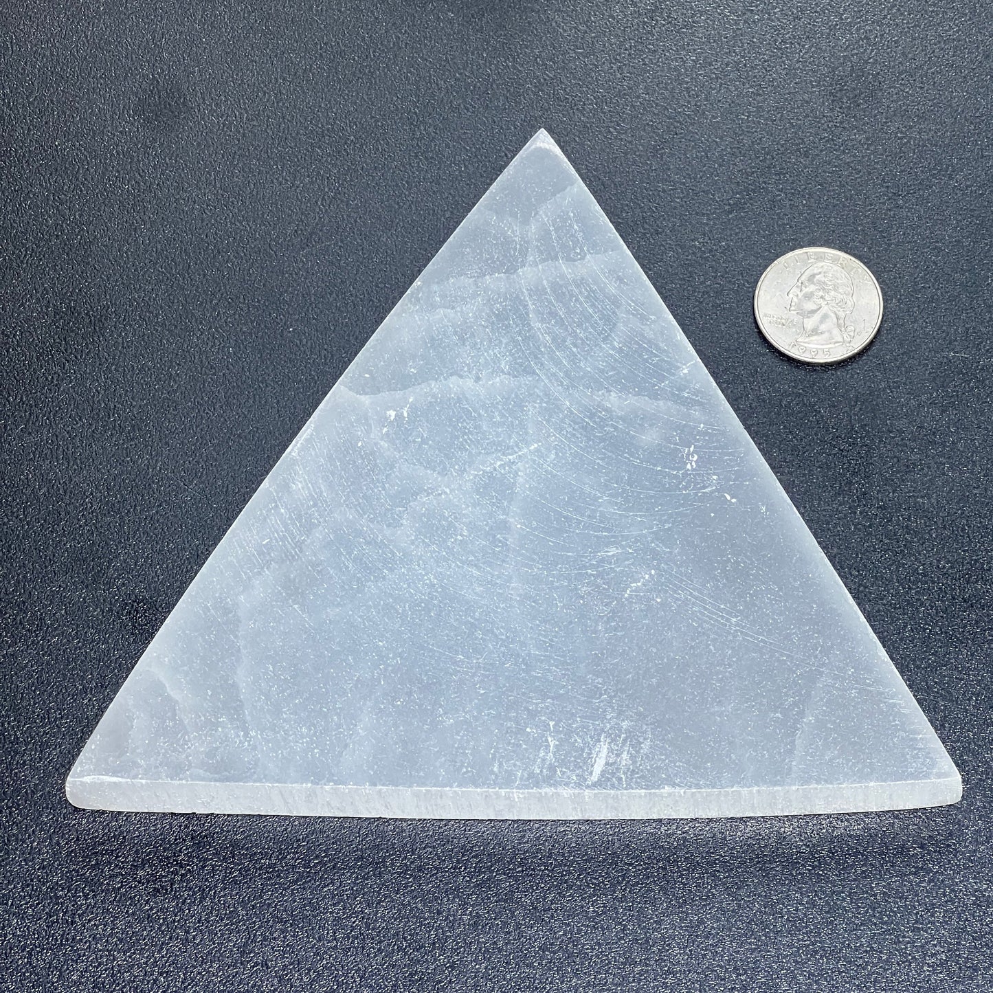 Selenite Crystal Triangle Plate (6 Inches) Wholesale Lot Polished Gemstone Carving Decor