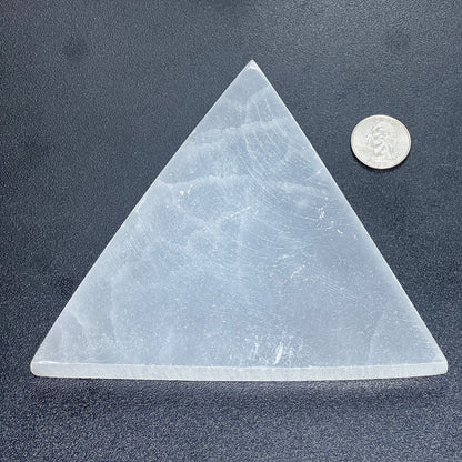 Selenite Crystal Triangle Plate (6 Inches) Wholesale Lot Polished Gemstone Carving Decor