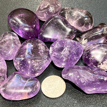 Large Purple Amethyst Crystal Tumbled (By The Piece Or Pound) Bulk Wholesale Lot Polished Gemstones