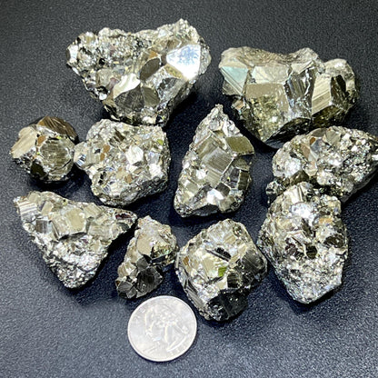 Extra Quality Premium Pyrite Small Crystal Clusters (By The Piece Or Pound) Peru Rough Wholesale