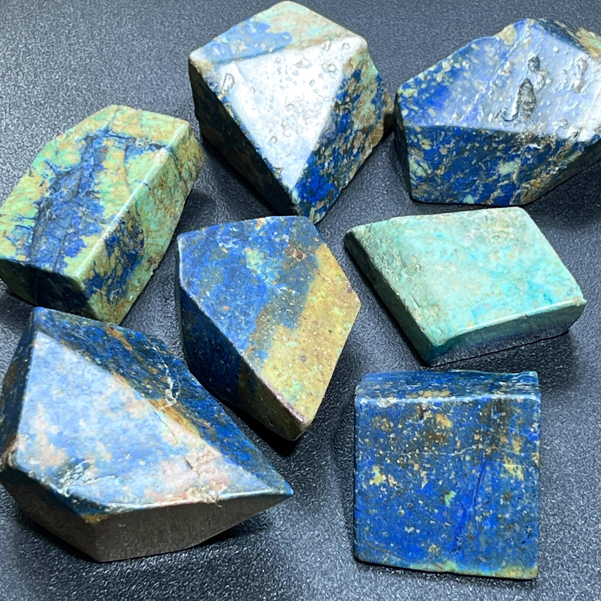 Azurite And Chrysocolla Free-form Shapes Carving Wholesale