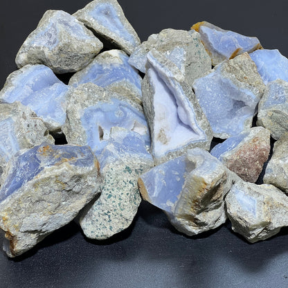 Blue Lace Agate Rough (1 Kilo)(2.2 LBs) Bulk Wholesale Lot