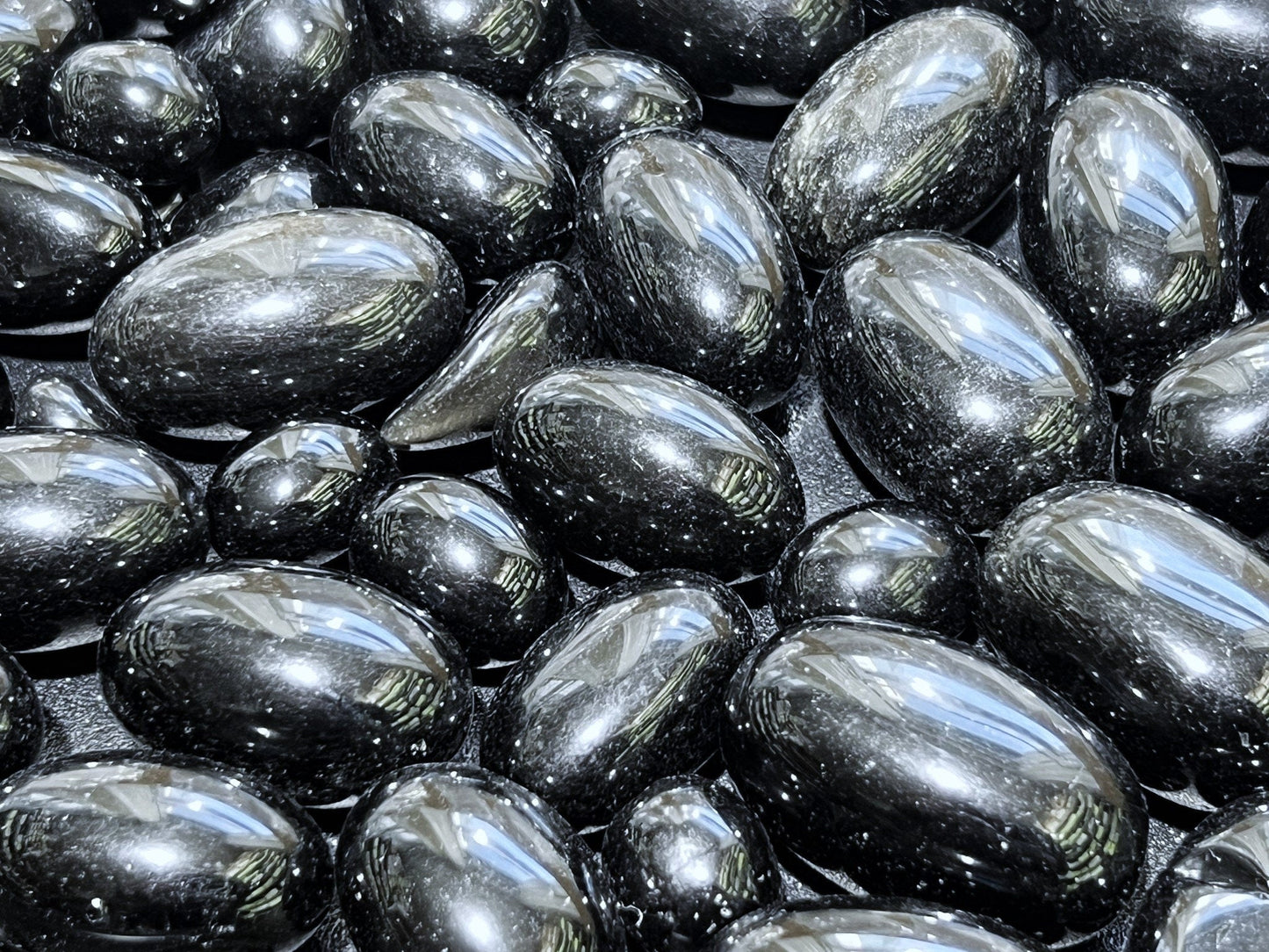 Black Obsidian Tumbled (By The Piece Or Pound) Wholesale Volcanic Glass