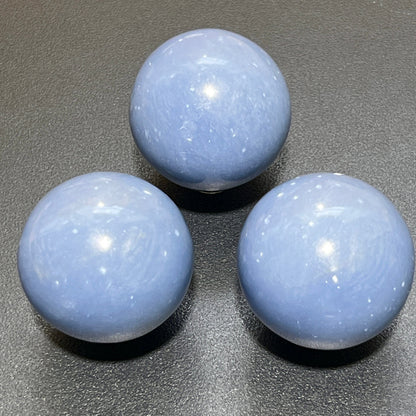 Blue Angelite Crystal Sphere (1.5 Inch) Wholesale Carving
