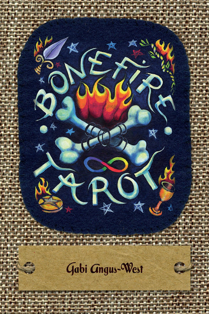 Vintage Hand-Painted Bonefire Tarot Deck by Schiffer