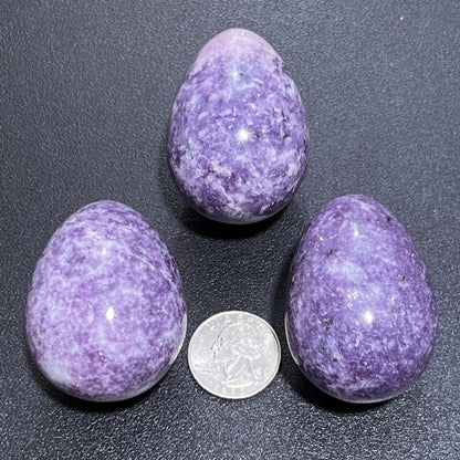 Lilac Purple Lepidolite Crystal Egg Carving Wholesale Gemstone Decor Supply