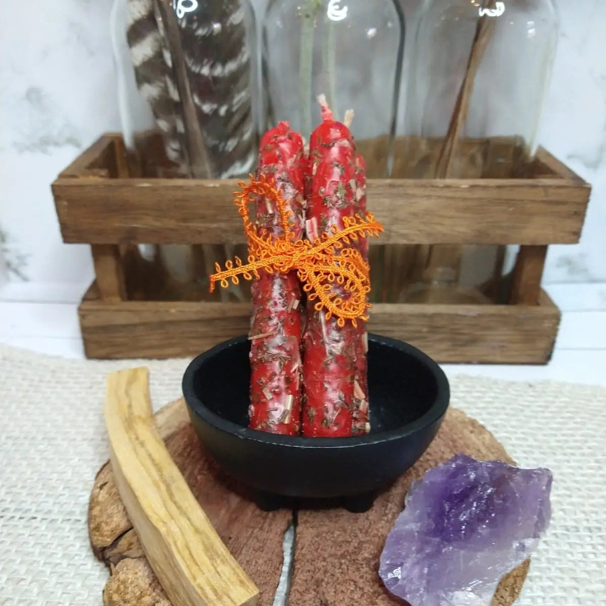 Hand Dipped Natural Soy Intention Candles for Rituals