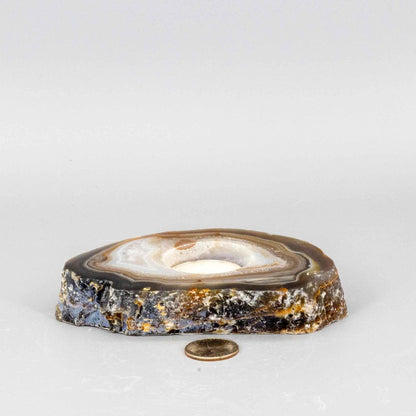 Thick Agate Slice Tea Light Candle Holder – alternate product image