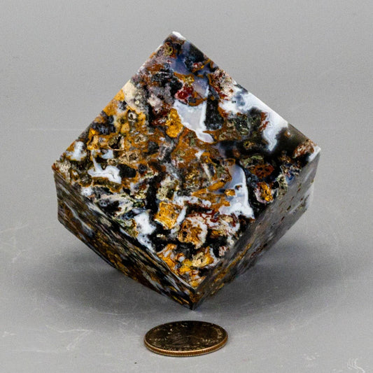 Agate Cube w/t cut Corner