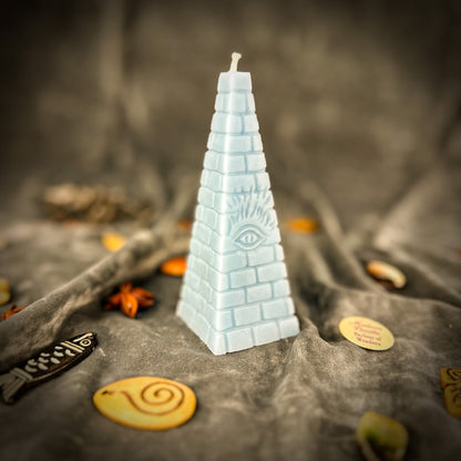 Beeswax All-Seeing Eye Pyramid Spell Candle