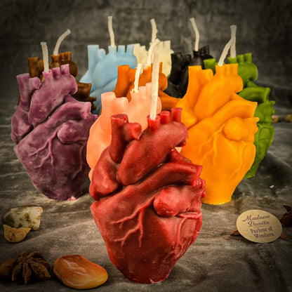 Beeswax Anatomical Heart Spell Candle