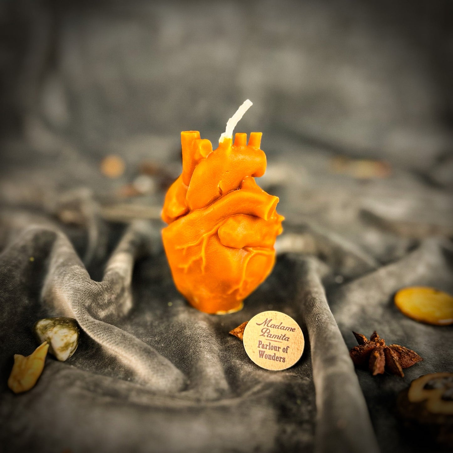 Beeswax Anatomical Heart Spell Candle