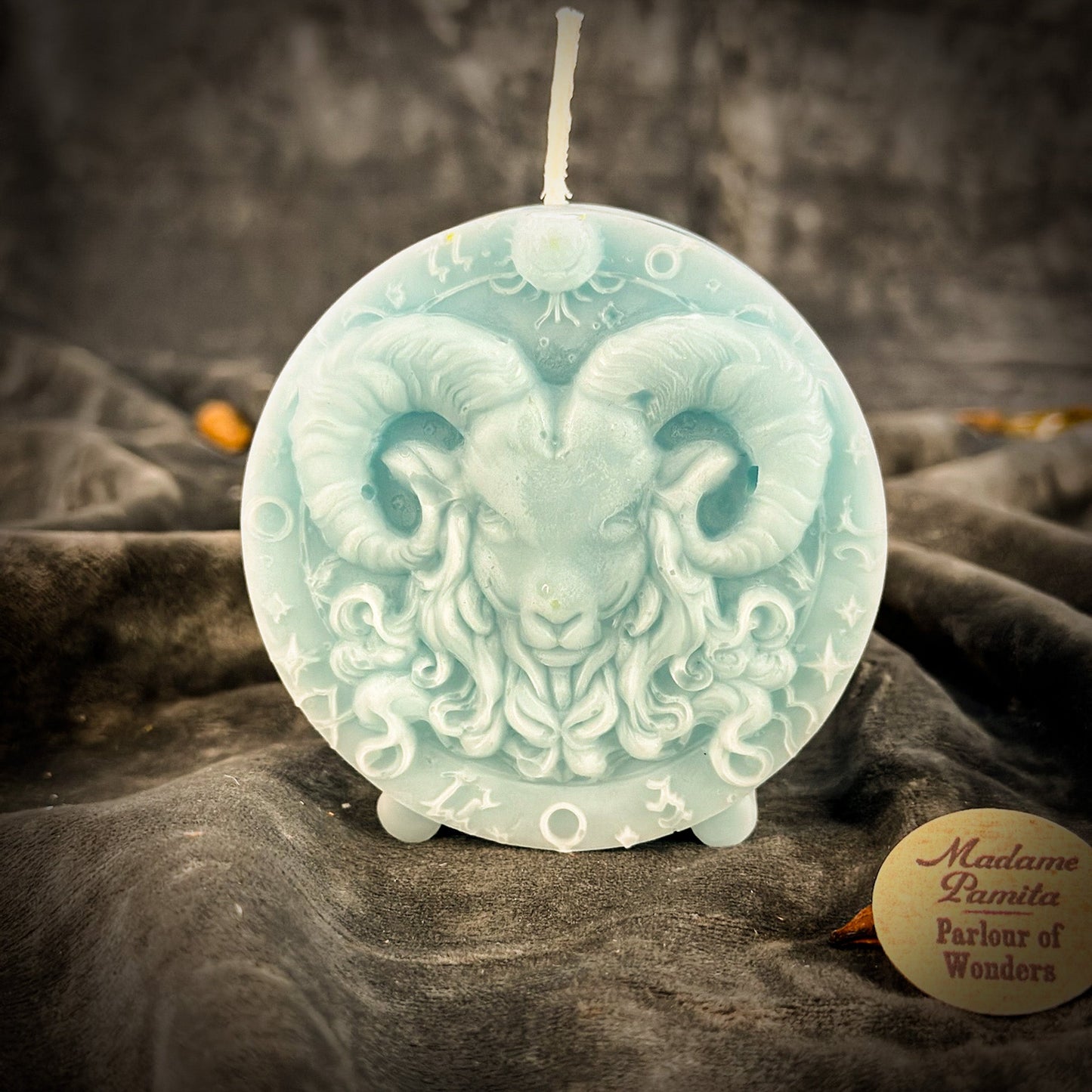 Beeswax Aries Ram Zodiac Spell Candle