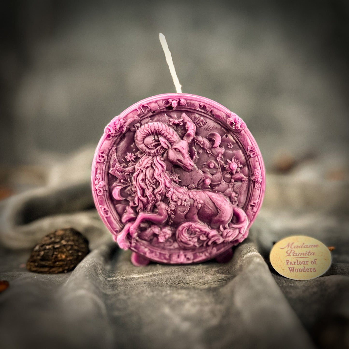 Beeswax Capricorn Goat Zodiac Spell Candle