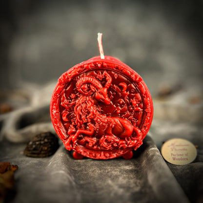 Beeswax Capricorn Goat Zodiac Spell Candle