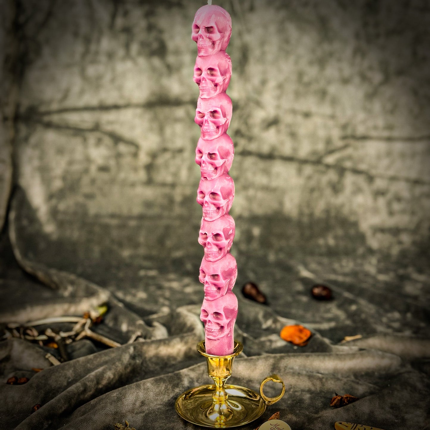 Eight Day Skull Taper Candle Spell Kit – Mind Influence & Ancestral Wisdom Ritual