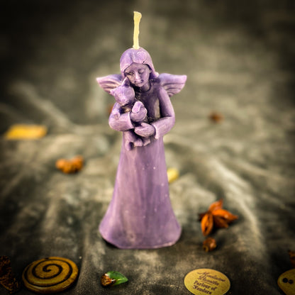 Beeswax Cat Guardian Spirit Spell Candle