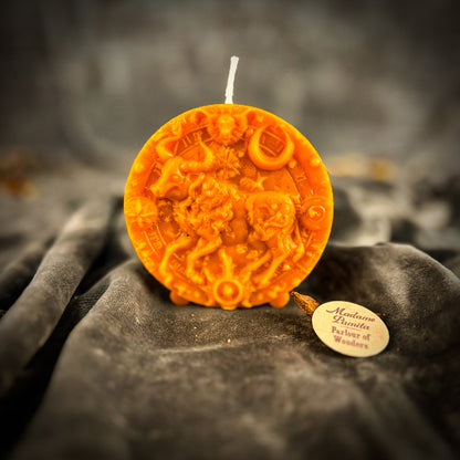 Beeswax Taurus Bull Zodiac Spell Candle