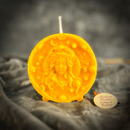 Beeswax Virgo Maiden Zodiac Spell Candle