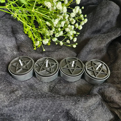 Pentacle Beeswax Tea Light Candles for Rituals and Spells