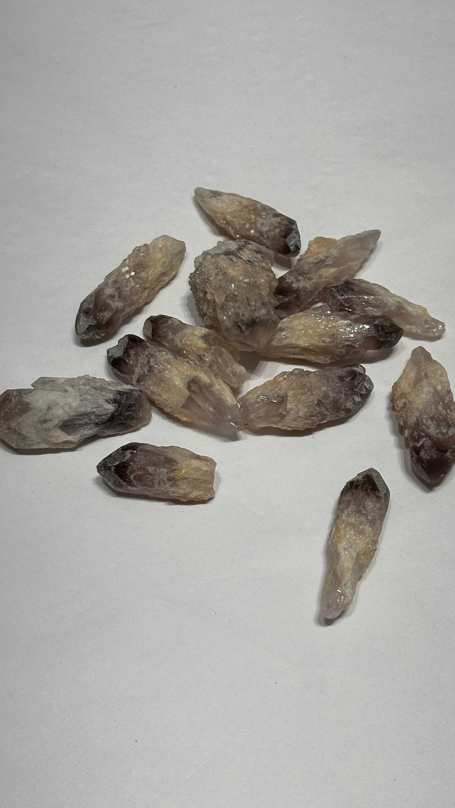 Ametrine Natural Rough Point Clusters Pocket Stone