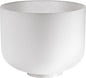 10" White-Frosted Crystal Singing Bowl, Note G4, Throat Chakra