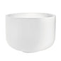 14" White-Frosted Crystal Singing Bowl, Note G3, Throat Chakra