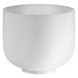 8" White-Frosted Crystal Singing Bowl, Note C5, Root Chakra