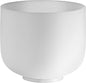 8" White-Frosted Crystal Singing Bowl, Note F4, Heart Chakra