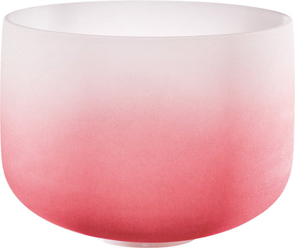 14" Color-Frosted Crystal Singing Bowl, Red, Note C4, Root Chakra