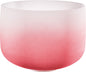 14" Color-Frosted Crystal Singing Bowl, Red, Note C4, Root Chakra