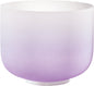 8" Color-Frosted Crystal Singing Bowl, Purple, Note B4, Crown Chakra