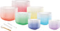 7-piece Crystal Singing Bowl Chakra Set, Color-Frosted