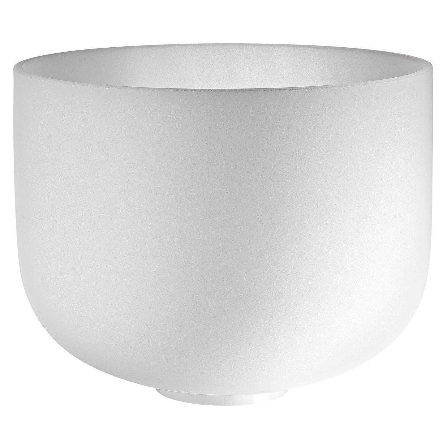 12" White-Frosted Crystal Singing Bowl, Note B3, Crown Chakra