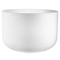 16" White-Frosted Crystal Singing Bowl, Note D3, Sacral Chakra 440hz