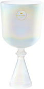 6.75" Crystal  Chalice, C4Singing, Creamy, Root Chakra