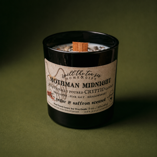 Mothman Midnight Cedar & Saffron Intention Candle – 9 oz