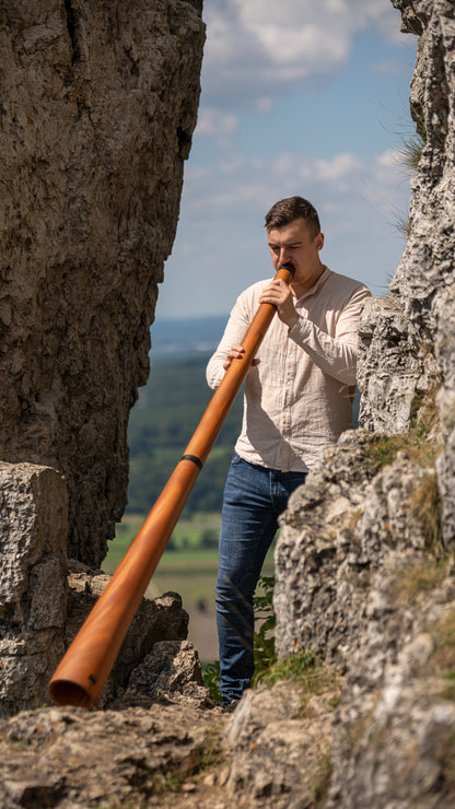 73.2" Sliced Pro Didgeridoo, Tuning D, Natural