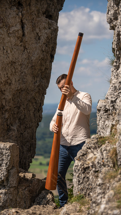 73.2" Sliced Pro Didgeridoo, Tuning D, Natural