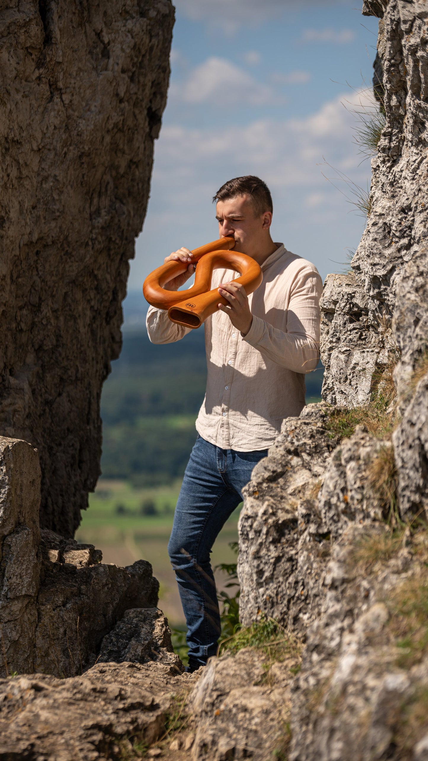 S-Shaped Pro Didgeridoo, Tuning C, Natural