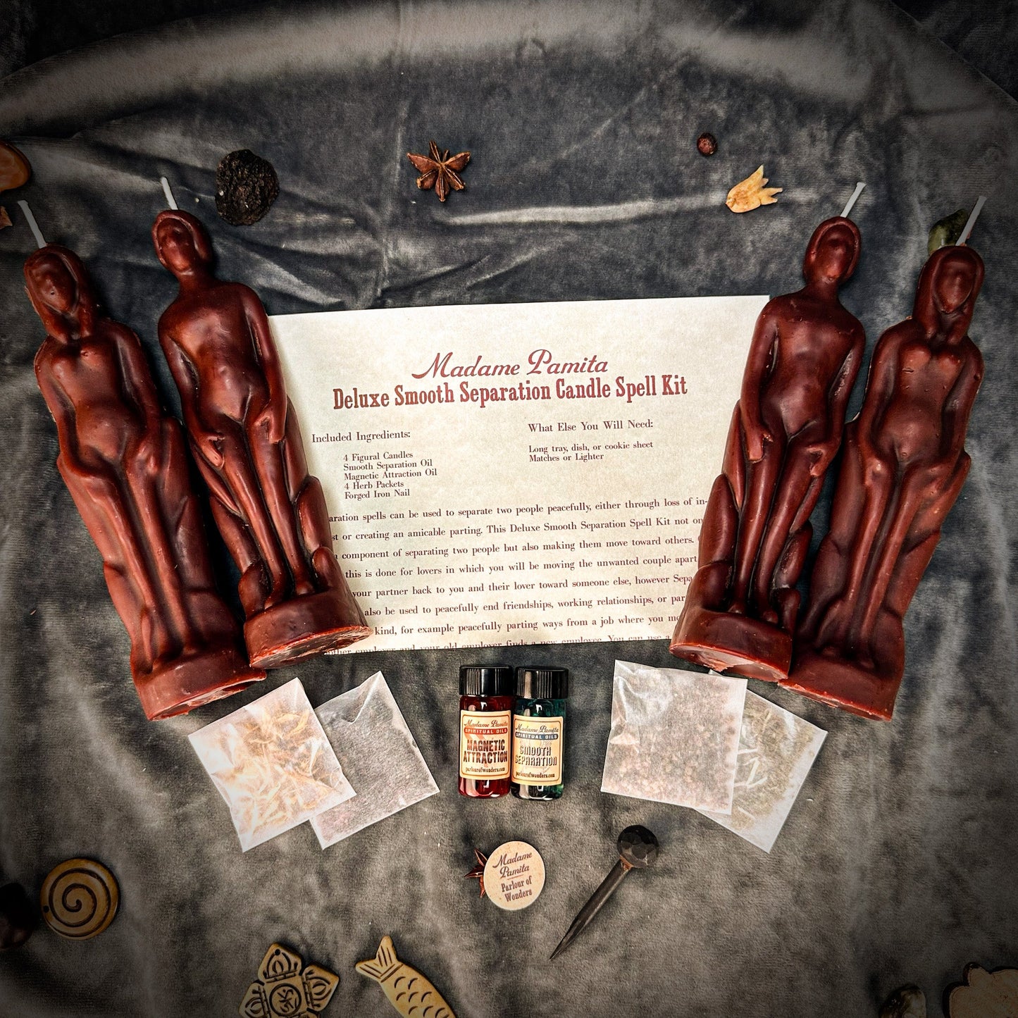 Deluxe Smooth Separation Candle Spell Kit - Human/Female