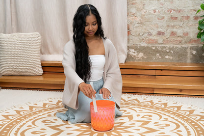 6.7" Essence Crystal Singing Bowl, Note C4, Orange, Root Chakra, 440 Hz