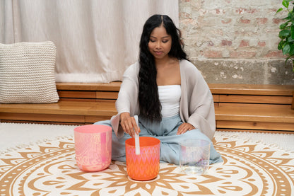 3-Piece Essence Crystal Singing Bowl Set, E4/C4/G3, 440 Hz