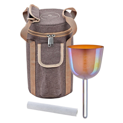 3.75" Essence Solfeggio Crystal Singing Bowl, LA 852 Hz, Mango Mojito
