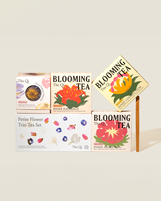 Flower Tea Ritual Set – Floral Tasting, 3 Blooming Teas & Trio Petite Set