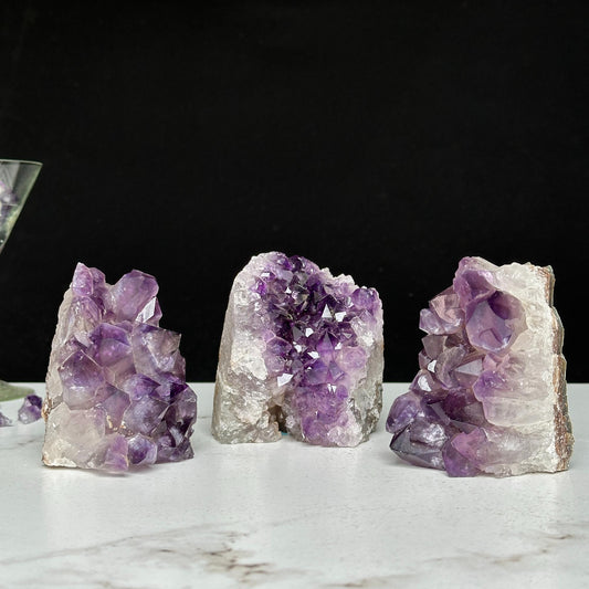 Uruguayan Amethyst Cut-Base Geode Set – Approx. 3 lb